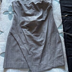 Gray pinstripe dress